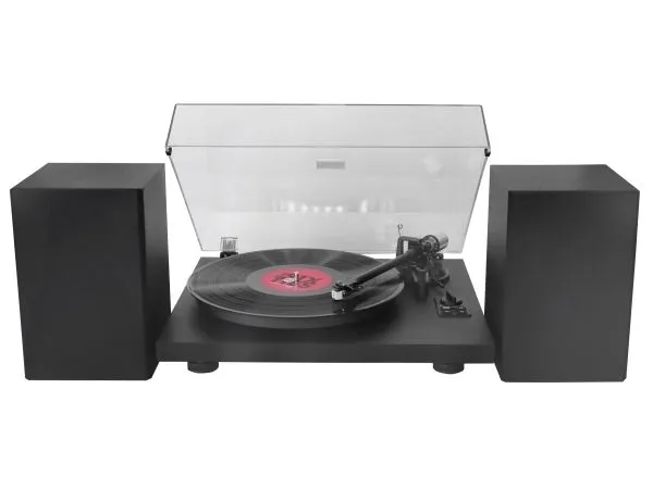 Soundmaster PL711SW, Beltedrevet platespiller, Svart, V-belte, Metall, 33 RPM, 45 RPM
