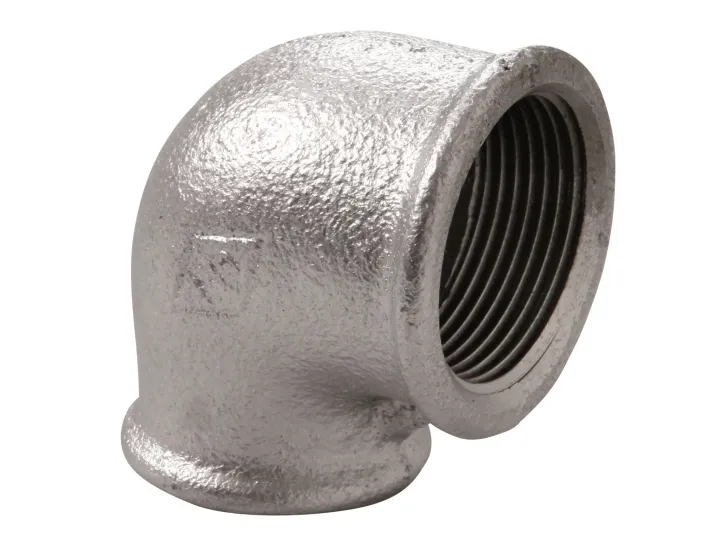 Vinkel galvaniseret 3/4 - 1/2 90 grader muffe / muffe