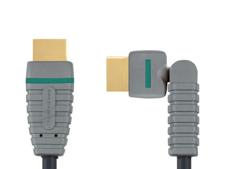 Bandridge Rotatable High Speed HDMI Cable with Ethernet - HDMI-kabel med Ethernet - HDMI hann til HDMI hann - 1 m - 360°-dreiekontakt