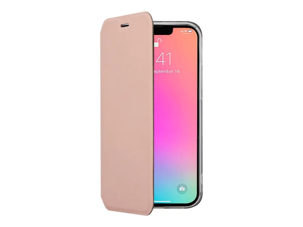 Screenor - Lommebok for mobiltelefon - økolær - rosahvit - for Apple iPhone 15 Pro Max