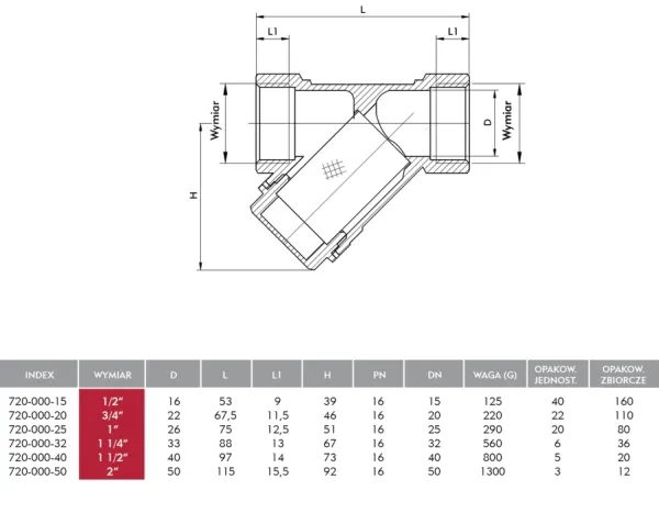 KFA filterinnsats 5/4 720-000-32