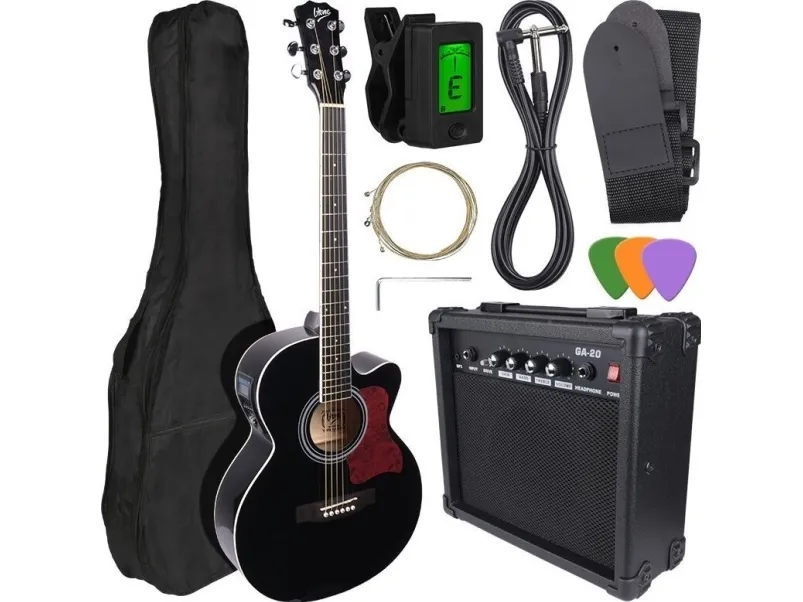 V-Tone V-TONE EAG SET BK elgitar elektroakustisk + gitarforsterkersett BLACK