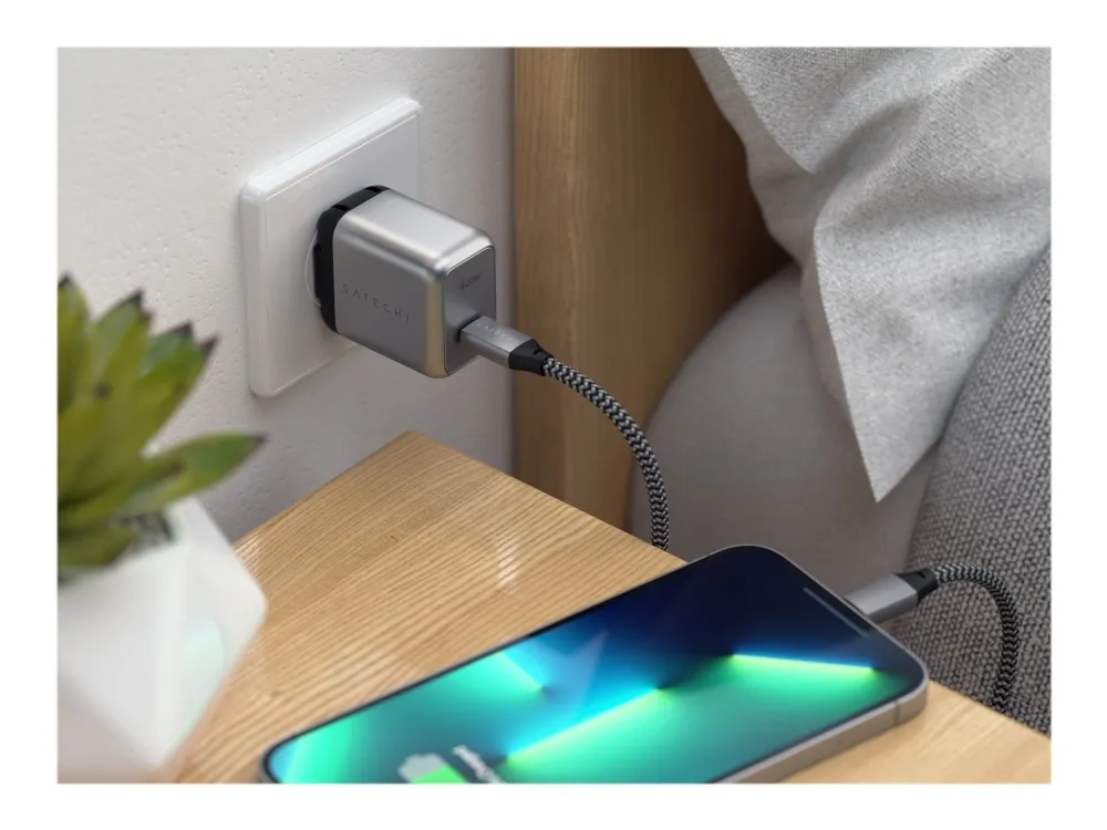Satechi ST-UC20WCM - Strømadapter - 20 watt - PD (USB-C) - romgrå - Europa