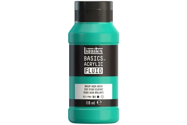 Basics fluid 118 ml bright aqua green row 660