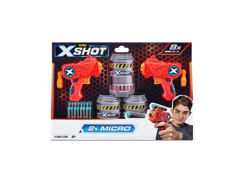 XShot X-Shot Excel Double Micro Foam Dart Blaster kombipakke (8 darts, 3 bokser)
