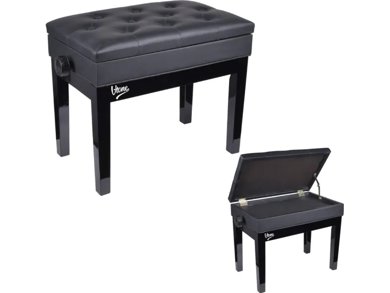 V-TONE pianoben (BENCH 2 BK) med oppbevaring