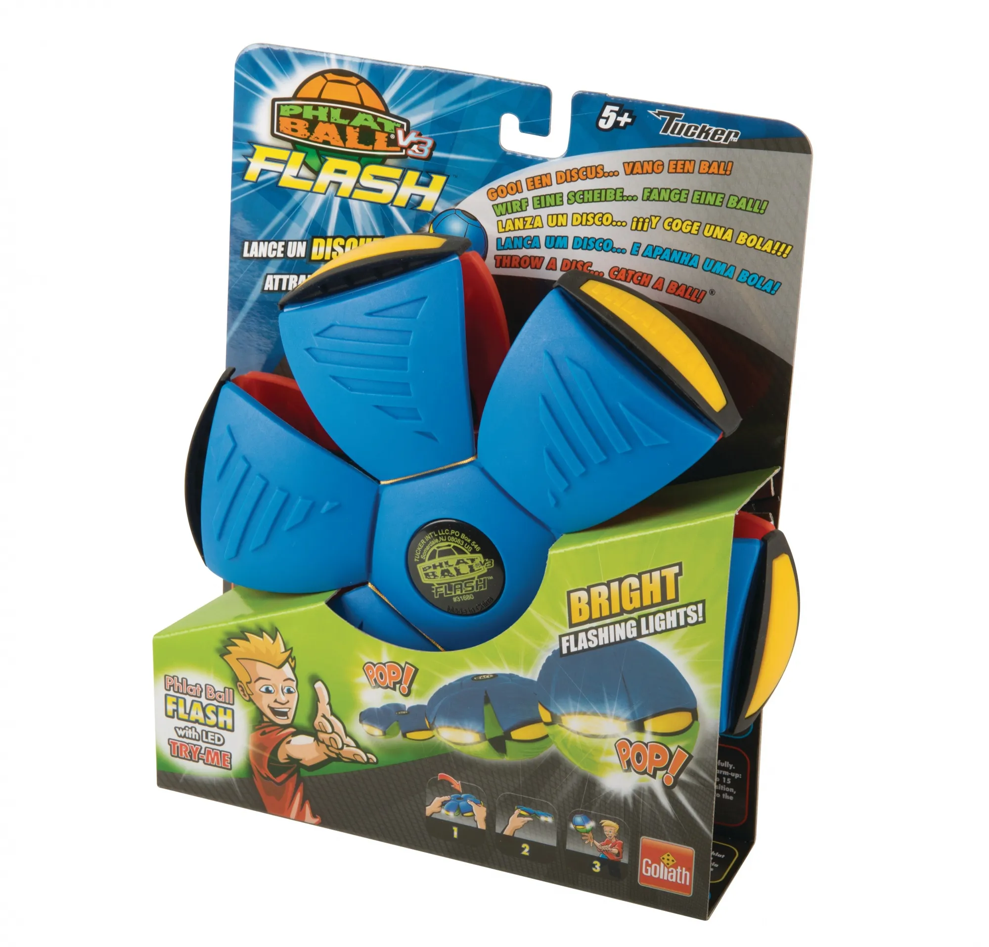 Goliath Phlat Ball Flash, 5 år, Plast, Flerfarget