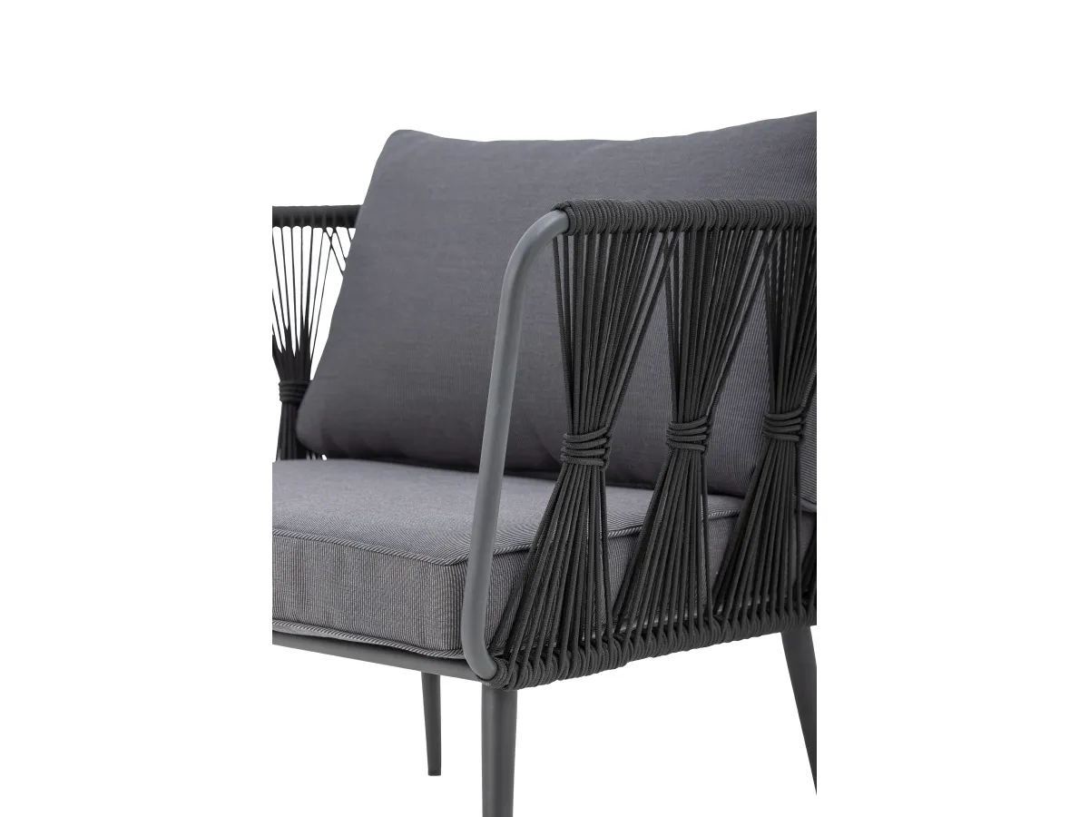 BLOOMINGVILLE Pavone loungestol, sort, metall