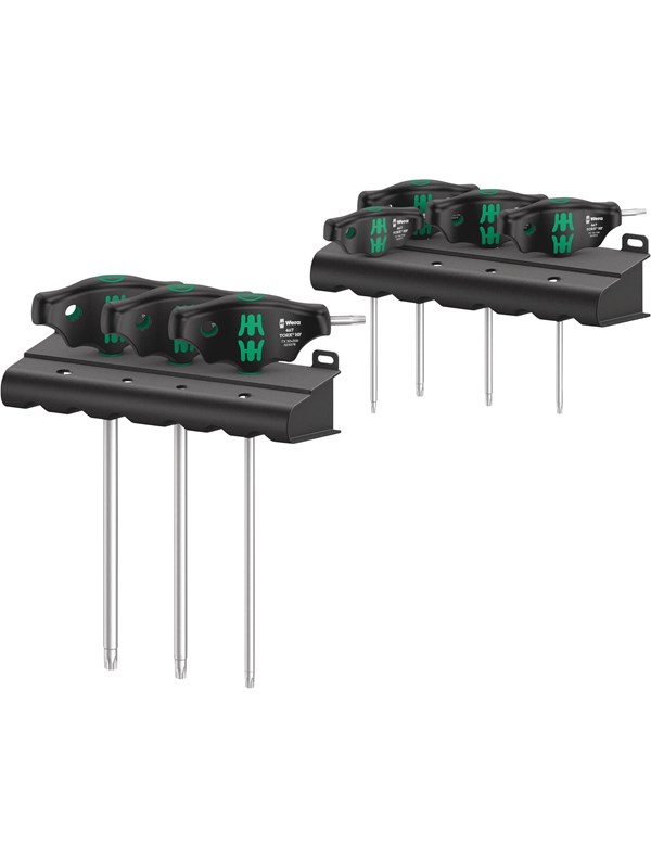 Wera 467/7 TORX HF Set 1 screwdriver set T-handle TORX screwdrivers with holding function 7 pieces