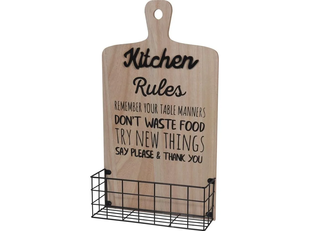 Home Styling Collection LOFT hylle i metall for vegg på kjøkken