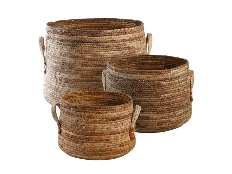Det gamle apotekets kurvesett, H 37/28,5/21,5 cm, diameter 49/39/30,5 cm, 3 stk./sett, natur