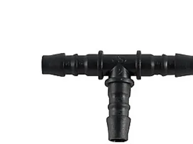 Sauermann T-stykke 6 mm - PVC, Sort