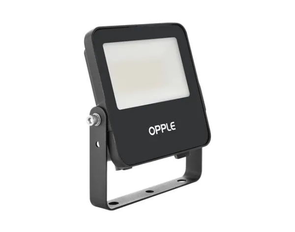 OPPLE Lighting LEDFlood-E3 Re144-30W-830-BL, Sort, IP66, Aluminium, Polykarbonat (PC), Herdet glass, I, IK07, 1 m