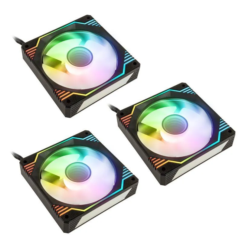 Kolink UMBRA X 120mm PWM ARGB TRIPLE PACK, Vifte, 12 cm, 600 RPM, 1600 RPM, 103,63 m³/t, Svart, Hvit