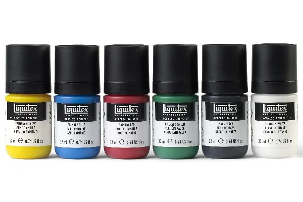 LQX akrylgouache-sett 6x22 ml primærfarger