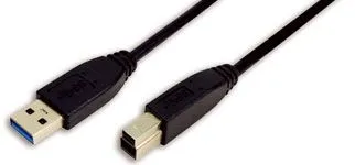 LogiLink 1m USB 3.0, 1 m, USB A, USB B, USB 3.2 Gen 1 (3.1 Gen 1), Hankjønn/hankjønn, Sort