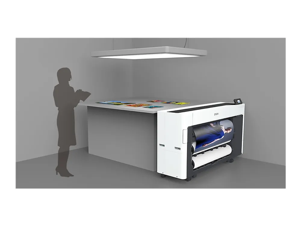 Epson SureColor SC-T3700DE - 24 storformatsskriver - farge - ink-jet - Rull (61 cm) - 2400 x 1200 dpi - inntil 130 kvm/time (mono) / inntil 130 kvm/time (farge) - USB, Wi-Fi, Gigabit LAN - kutter