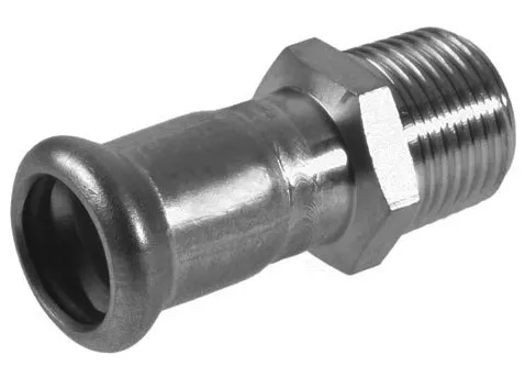 KAN-therm krymp-/preskobling 42x3/2 utvendig gjenger rustfritt stål inox - 6190712