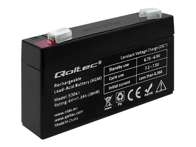 Qoltec - UPS-batteri - 1 x batteri - blysyre - 1.3 Ah