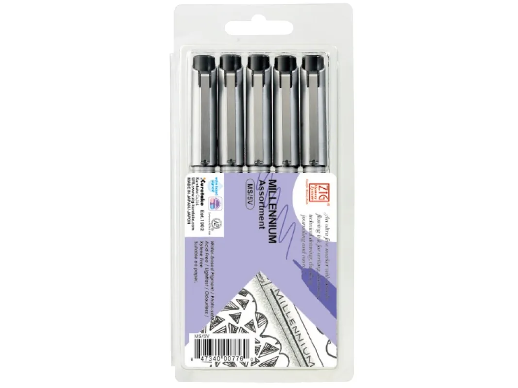 ZIG Millennium Pen ass. assortert (5 stk.)