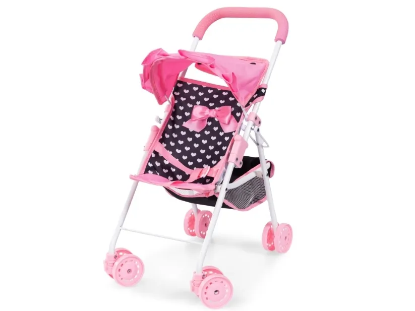 Bayer Design dukkebuggy parasollklapvogn, rosa hjerter