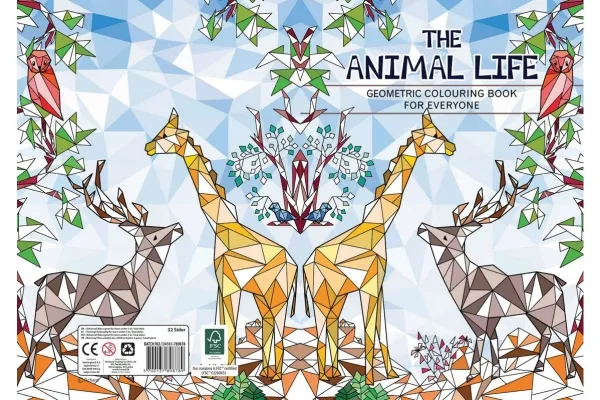 Malebok A4 The Animal Life, 32 sider |