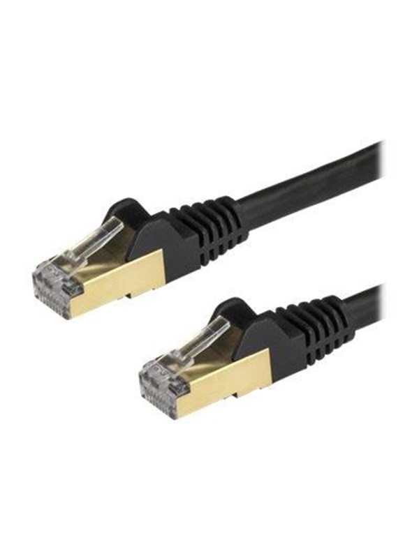 StarTech.com 3m Black Cat6a / Cat 6a Shielded Ethernet Patch Cable 3 m - patch cable - 3 m - black - 3m