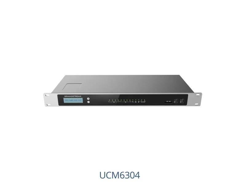 Grandstream UCM6304 - IP-PBX - rackmonterbar - 4 FXO-porter - 4 FXS-porter - 3 x 10/100/1000