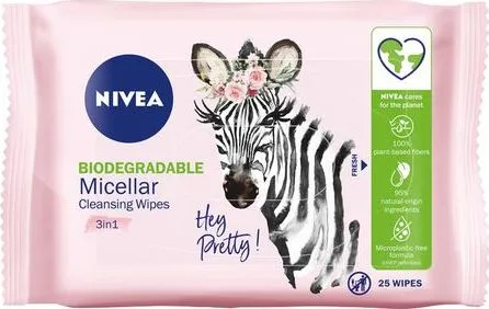 Nivea Micellair Skin Breathe Makeup Remover Wipes For Face And Eyes 3 In 1 All Skin Types 25 Pieces