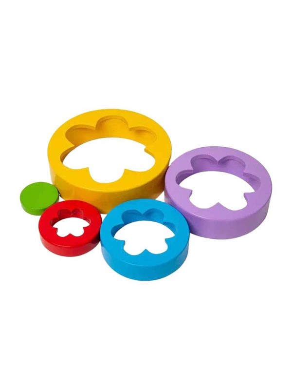 Bigjigs Wooden Flower Tower 5pcs.