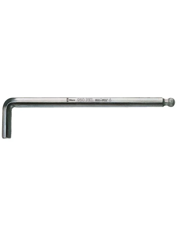 Wera l-key 950 pkl metric chrome-plated hex-plus 2.5 mm