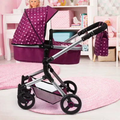 Bayer 18467AA, Dukkebarnevogn, Bordeaux, Baby doll, Barn, Jente, 52 cm