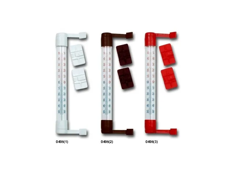 Termometer for vindu 19,5 cm hvit