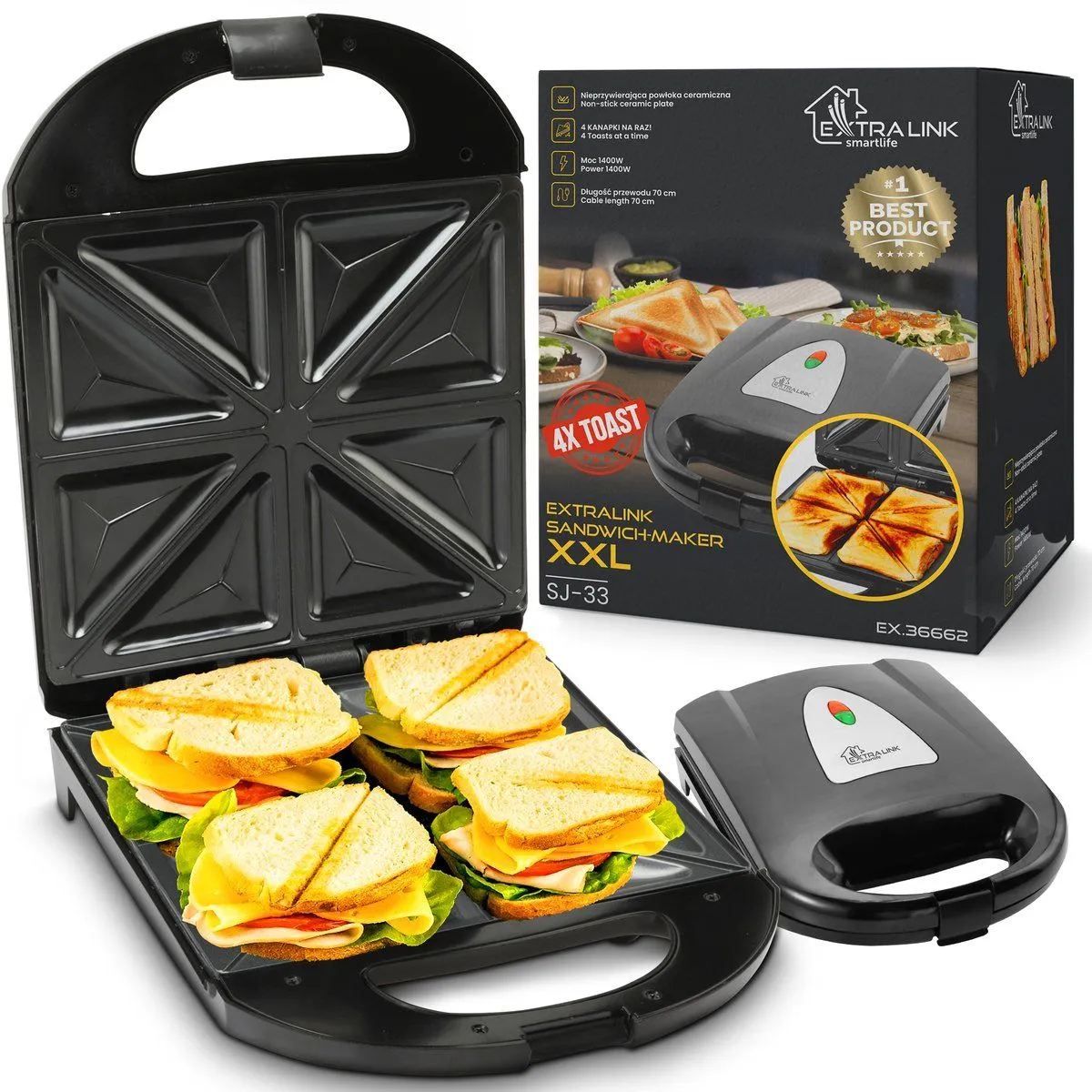 Extralink Smart Life Air Fryer SJ-200 2L EU | Frityrkoker | 1000W