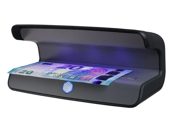 Safescan 75 LED UV/hvit sjekker valutaer pass svart (131-0723)