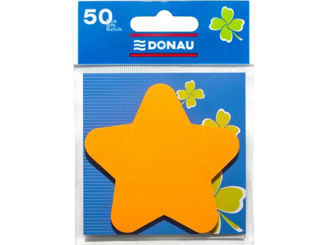 Donau notatark selvklebende stjerne oransje 50 ark hengelapp (7572001PL-12)n