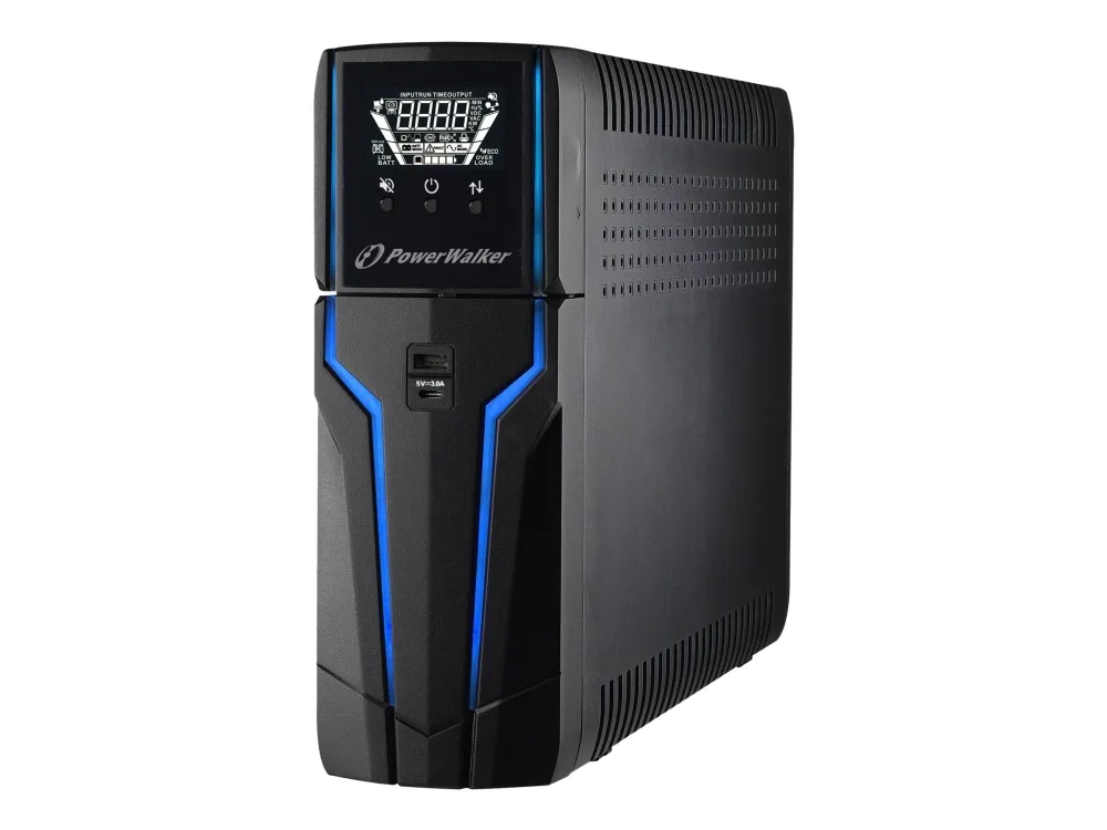 PowerWalker VI 1000 GXB FR - UPS - AC 162 - 290 V - 600 watt - 1000 VA - 9 Ah - USB - utgangskontakter: 4