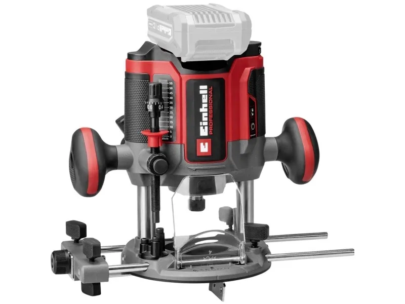 Einhell Professional overfres 4350425 TP-RO 18/55 Li BL – Solo, børsteløs, uten batteri, uten lader, inkl. parallellanslag, med tilbehør (4350425) - SOLO