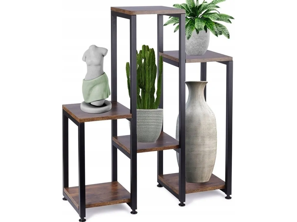 Vild blomsterstativ i metall 6 nivåer 80 cm