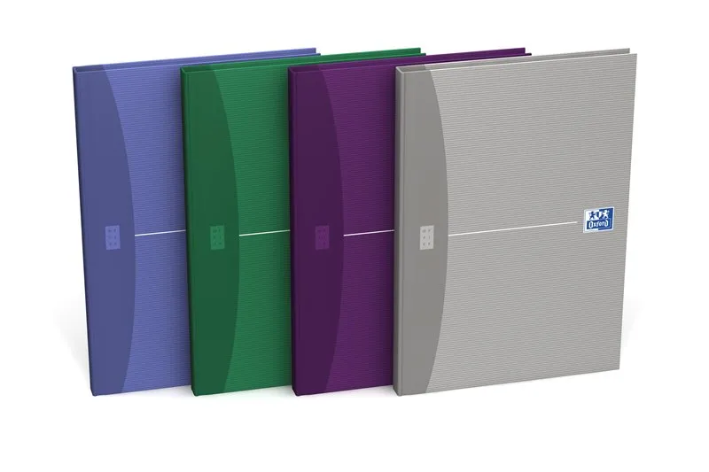 Oxford Office Essentials - Notisbok - A5 (148 x 210 mm) - 96 ark - hvitt papir - linjert - tilgjengelig i ulike farger - kartong