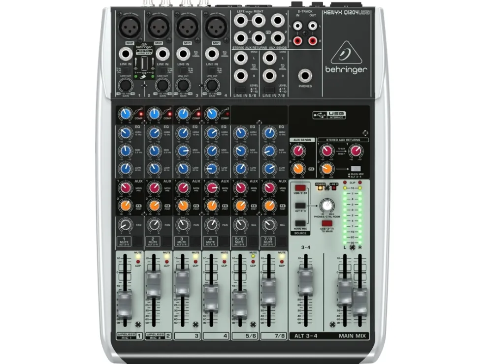 Behringer Q1204USB, 12 kanaler