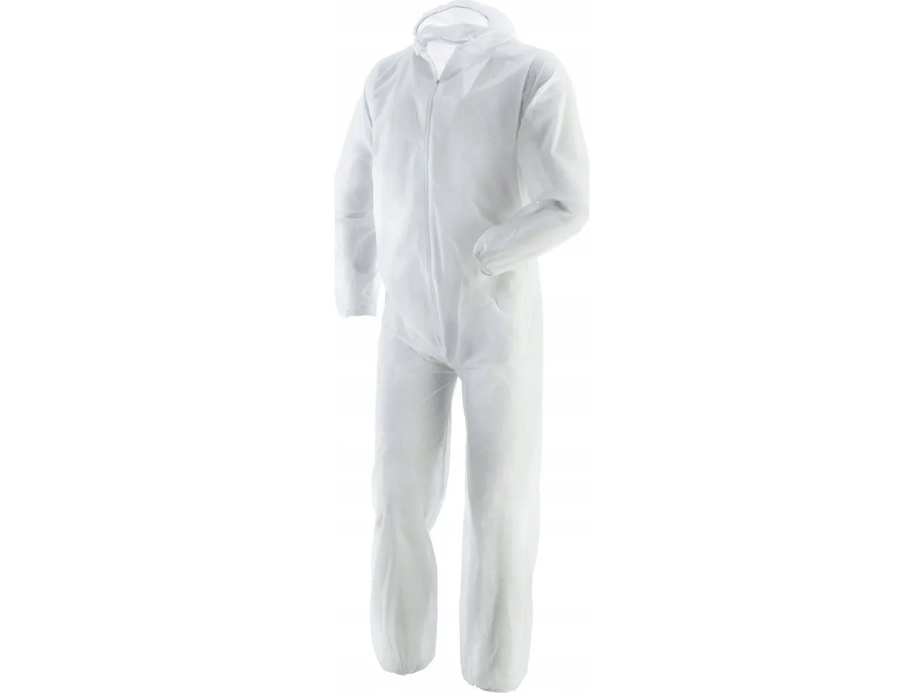 BETA engangsdress hvit m/hette