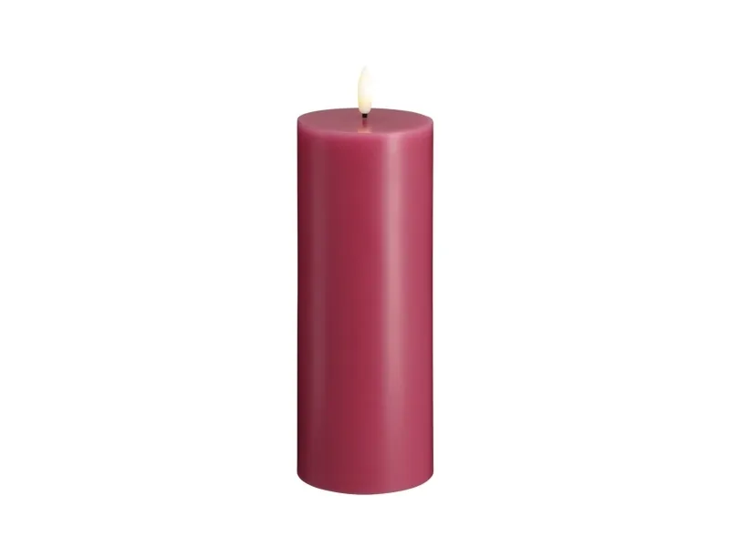 Moods & More LED-blokklys i vintage rose – Ø 7,4 cm x H 20 cm