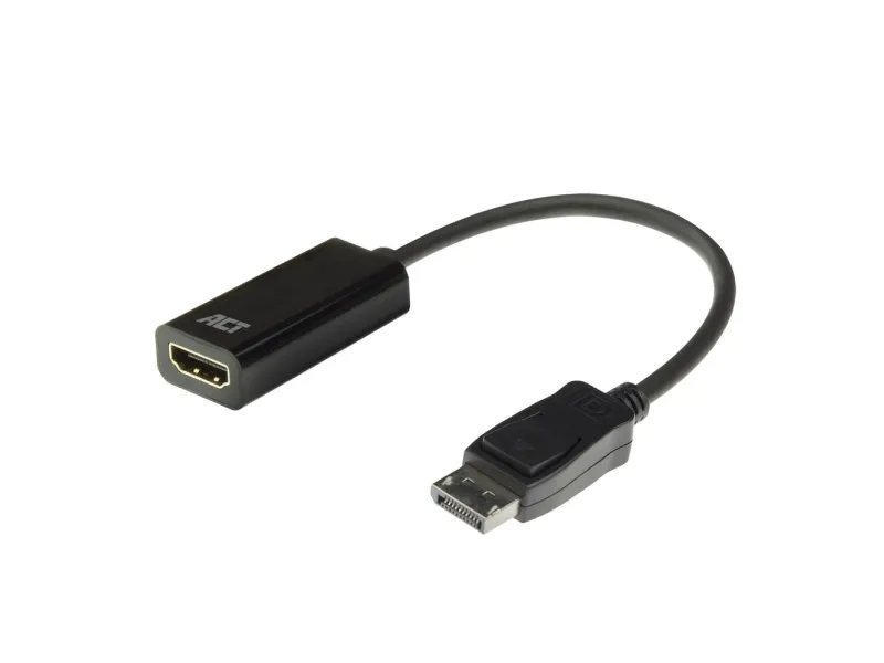 ACT AC7555 videokabeladapter 0,15 m DisplayPort til HDMI Type A (Standard) svart (AC7555)