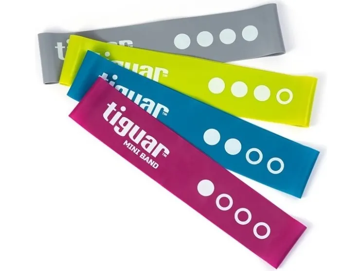 Tiguar Mini Band TI-MB0001 ulike motstandsnivåer, flerfarget 4-pk