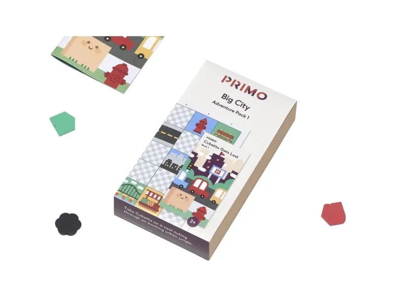 Cubetto MINT kodings-eventyr storby/djungle-pakke fra 3 år | passer Montessori | tysk versjon