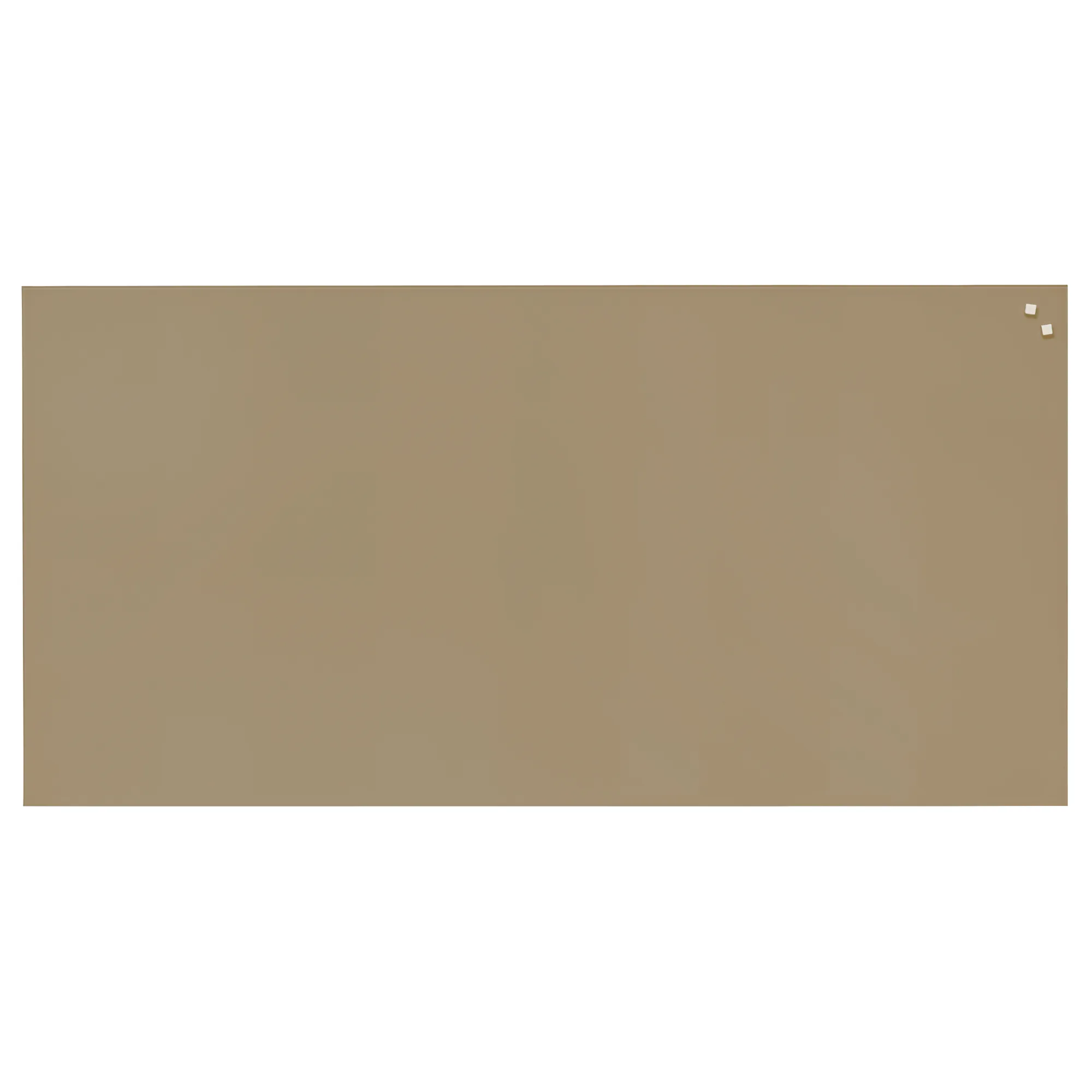 Splashback 100 x 50 cm. Glas med metal bagplade. Beige