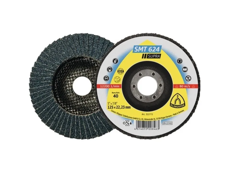 Klingspor Flapskive slipeskiver SMT 624 125mm gr.120 (K322776)