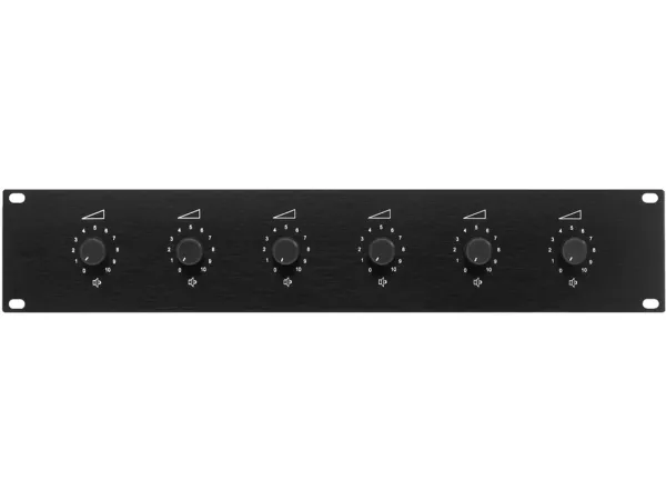 Monacor ATT-19100, Rotary volume control, Svart, 50 - 18000 Hz, 100 W, 484 mm, 88 mm