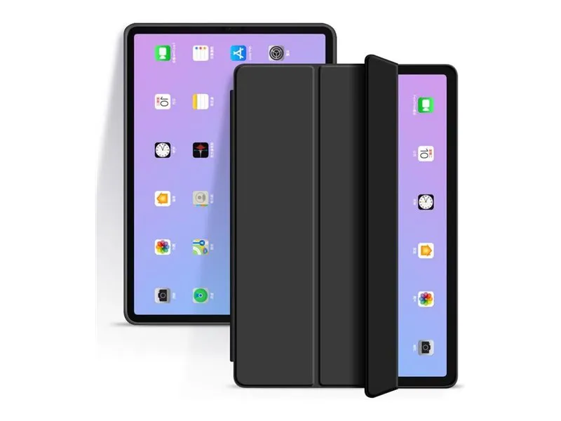eSTUFF Denver - Lommebok for nettbrett - termoplast-polyuretan (TPU), polyuretanlær - svart - for Apple 11-inch iPad Pro (M4)
